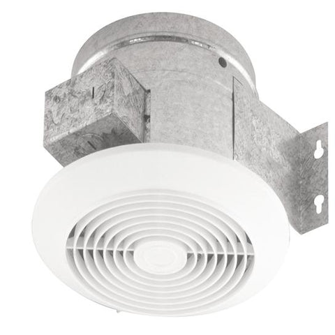 Broan-Nutone 673 Ceiling Ventilation Fan,  White Plastic Grille, 60 CFM.