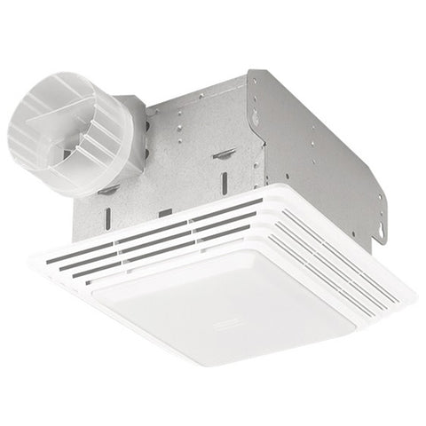 Broan-Nutone 678 Fan/Light, White Plastic Grille, 50 CFM.