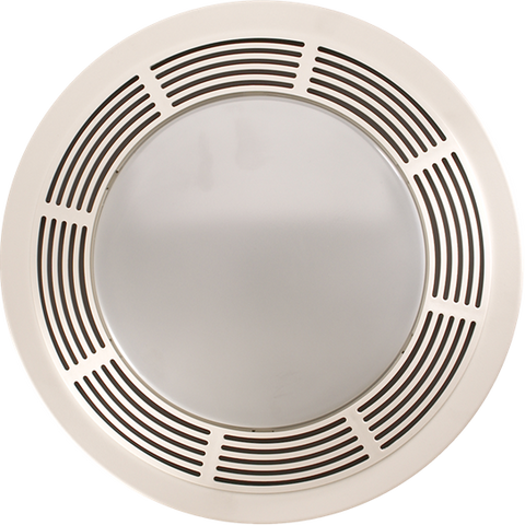 Broan-Nutone 751 Fan/Light, Round White Grille With Glass Lens, 100 CFM.