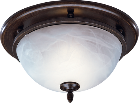 Broan-Nutone 754RB Decorative Fan/Light, Oil-Rubbed Bronze, Glass Globe, 70 CFM.