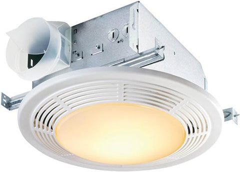 Broan-Nutone 8664RP Decorative Fan/Light, White Plastic Grille, 100 Watt Incandescent Light, Title 24 compliant.