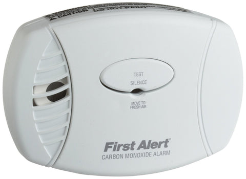 brk co605b first alert carbon monoxide detector 120v ac dc plug in w battery backup