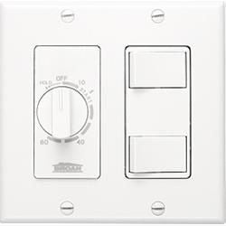 Broan-Nutone 62W 60 Minute Time Control with two rocker switches, White.