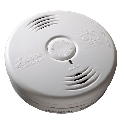 Kidde P3010B Smoke Detector, 10-Year Worry-Free DC Sealed Lithium Battery Powered for Bedroom w/Talking Voice Alarm, N