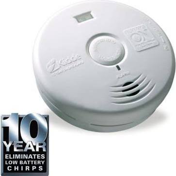 Kidde P3010H Smoke Detector, 10-Year Worry-Free DC Sealed Lithium Battery Powered for Hallway w/Lighted Escape LEDs