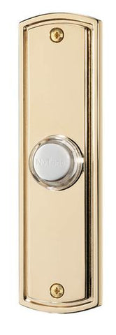 Broan-Nutone PB61LPB Door Chime Pushbutton, lighted in polished brass