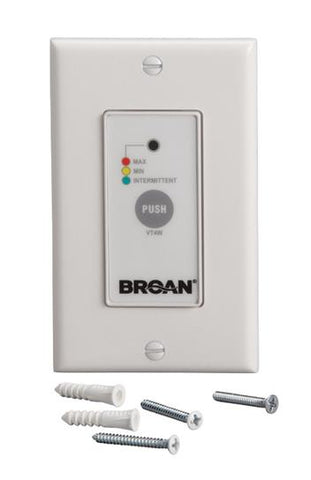 Broan-Nutone VT4W Wall Control, Off/Low/High Speed/Intermittent 20 min./hour