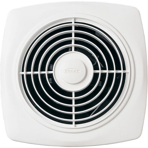 Broan-Nutone 508 10", Through Wall Ventilation  Fan, White Square Plastic Grille, 270 CFM.