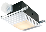 Broan-Nutone 655 Heater/Fan/Light, White Plastic Grille, 70 CFM.