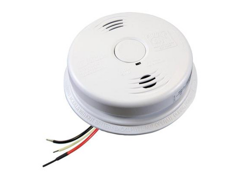 Kidde i12010SCO Carbon Monoxide & Smoke Detector, 120V 10-Year Worry-Free AC/DC Sealed Lithium Wire-In w/Battery Back-Up